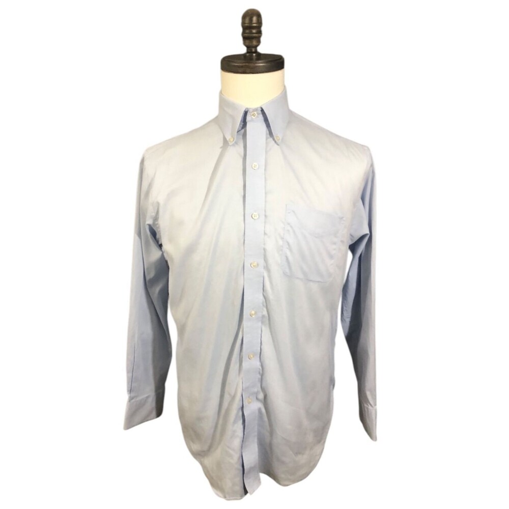 Lauren Ralph Lauren Mens Button Down Shirt Blue Medium Classic Fit